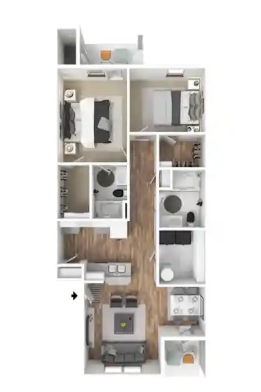 Two Bedroom Floor Plan